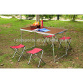 Table pliante réglable en aluminium de Tableau se pliant de taille réglable